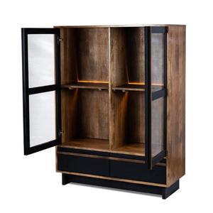 Meubles de salon haut de gamme, armoire italienne moderne avec porte vitrée, cave à vin artisanale, produit en gros pour salle à manger - Product Image 3