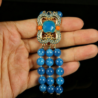 Collier vintage multi-brins perlé avec pierres précieuses, collier superposé bohème de luxe, bijou de fête, cadeau