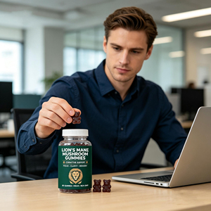Lion's Mane Mushroom Vegan Gummies 60 Count Non-GMO Cognitive Support Focus Clarity <b>Memory</b> Daily Dietary Supplement - Product Image 3