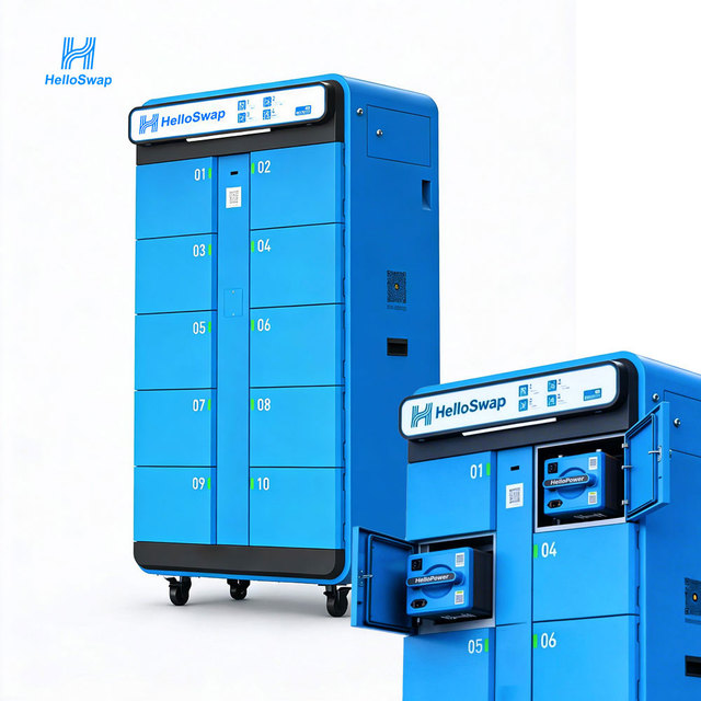 HelloSwap Motorcycle Battery Swapping Station Ebike Battery Cabinet Electric Scooter Battery Swap