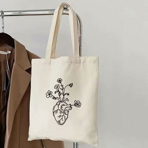 Hua Cheng Casual Canvas Customized Closure & Lining Handvintage <b>Tote</b> <b>Bag</b> Best Gift for Friends Reusuable Fashion Handbag - Product Image 5