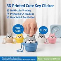 Vashine Juguete Sensorial Impreso en 3D con Interruptor de Teclado Mecánico, Amuleto de Bolsa con Forma de Animal para Alivio de la Ansiedad y TDAH, Decoración de Oficina