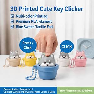 Vashine Juguete Sensorial Impreso en 3D con Interruptor de Teclado Mecánico, Amuleto de Bolsa con Forma de Animal para Alivio de la Ansiedad y TDAH, Decoración de Oficina - Product Image 5