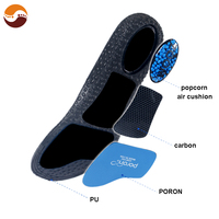 Semelles intérieures de sport confortables en TPU, avec coussinets de talon en gel Zoom Gel, absorption des chocs avant en Poron, en PU souple, lavables et à rebond élevé