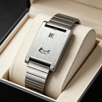 Montre unisexe carrée vintage rétro minimaliste Y2K en acier inoxydable, étanche, à quartz, pour homme et femme, vente en gros