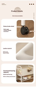 Cesto de Ropa con Ruedas Ligero y Móvil para el Hogar, Carro de Lavandería con Ruedas, Cesta de Ropa con Ruedas para Apartamentos, Balcones y Espacios de Lavandería - Product Image 4
