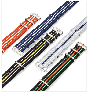 Correa de Reloj Lionorm de Nailon Transpirable e Impermeable, Multicolor, 20mm 22mm, Ajustable, de Nailon Reciclado, con Acero Inoxidable - Product Image 3