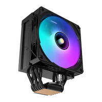 Lovingcool pendingin CPU ARGB PWM, komputer Gaming MATX PC casing Heatsink 6 pipa tembaga tampilan suhu kipas pendingin 120mm