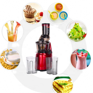 Nouveauté, extracteur de jus lent commercial multifonction à grande ouverture, à double engrenage électrique, à nettoyage automatique, moteur CC, OEM 65 VDE - Product Image 3