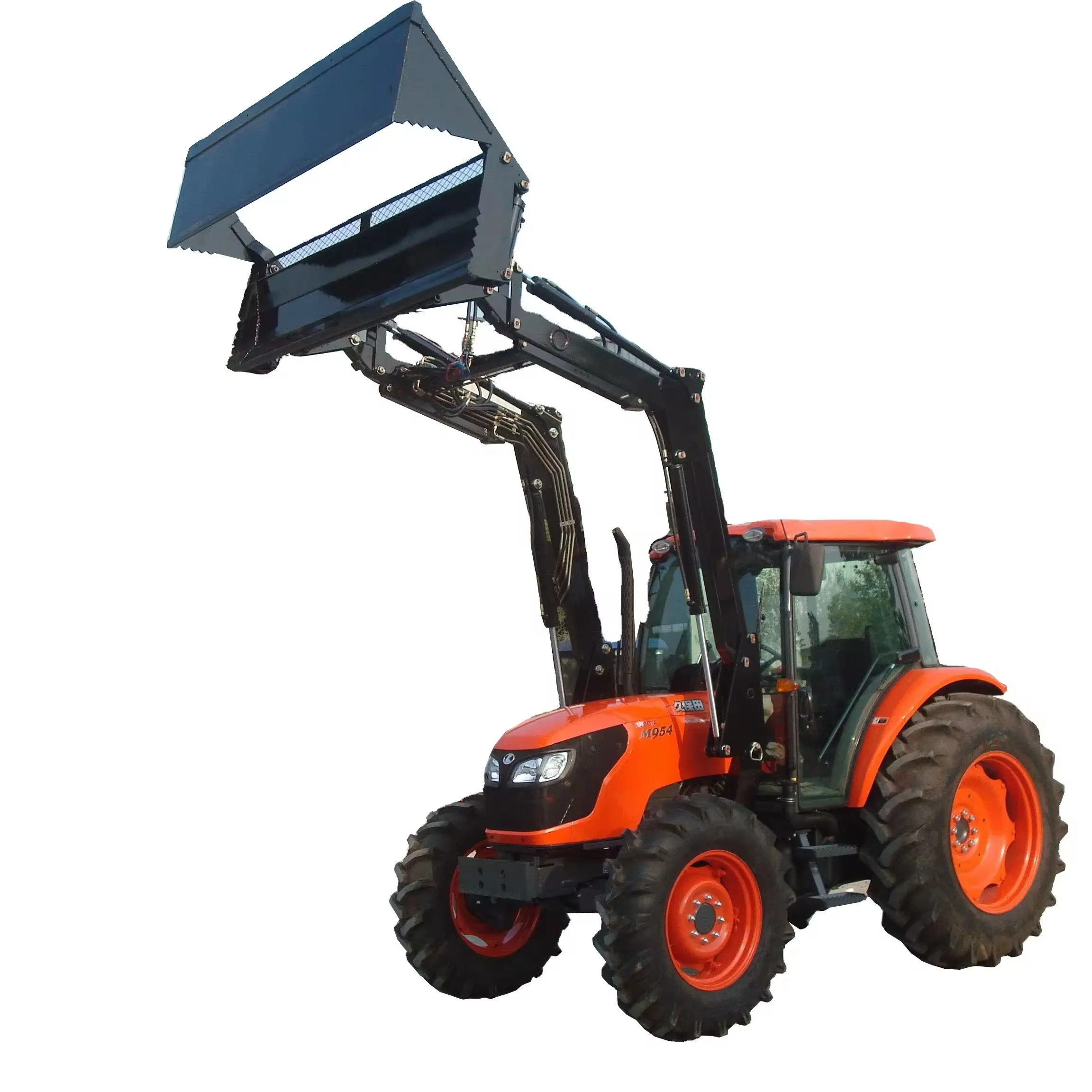 Sunco TZ Bale Grab Front Loader for Kubota M9540 Tractor