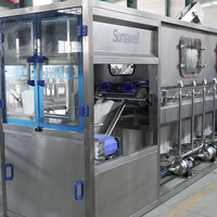 Machine de remplissage de bouteilles d'eau de 5 gallons / Remplisseuse et capsuleuse de grands bidons