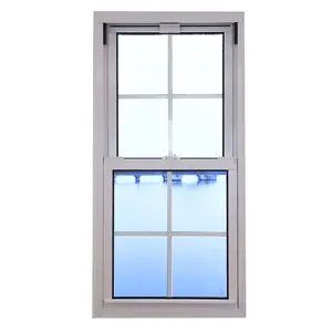 NFRC Certification Modern UPVC Frame Low-e Glass Double Top Hung Windows with Fly Screen