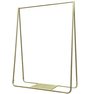 Clothing Store Display Rack Silver Gold Floor Type Clothes Hanger Children Cloth Display Stand Rail