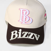 Gorra de Béisbol Personalizada de 5 Paneles con Bordado, Cierre a Presión, Color Sólido, Logotipo Personalizado, Gorra de Dos Tonos