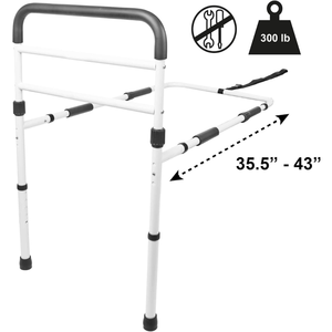 Barrière de lit de protection (hauteur du lit de 42 à 54 cm), barrière de lit rembourrée pour adulte, barrière de lit blanche PEPE P40021 - Product Image 6