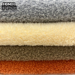 Muestra gratis 100 poliéster polar tela Faconne terciopelo con doble cara Color sólido franela para ropa de invierno Pijamas - Product Image 4