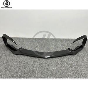 Diffuseur de pare-chocs avant en fibre de carbone style R 1:1 pour AMG GT GTS 2017-2019, finition brillante, tissage sergé, haute précision - Product Image 3
