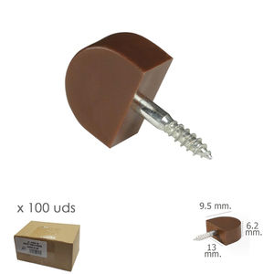 Staffa per scaffale piccola marrone con viti (scatola da 100 unità) - Product Image 1