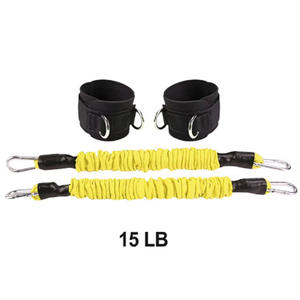 Fasce di resistenza per allenamento con gambe alla rinfusa-tubi tonificanti in gomma lattice, polsini alla caviglia con glutei - Product Image 2