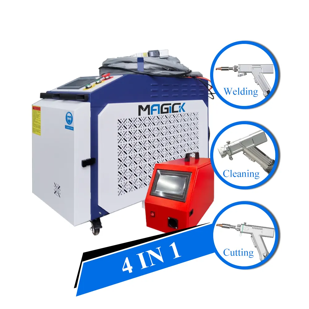 Mesin pembersih las Laser serat genggam, mesin pembersih Las 4 In 1 Laser serat Laser 1000W 1500W 2000W multifungsi