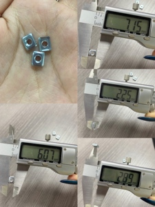 Nhà Máy Tùy Chỉnh 7.15*6 * T2.0 Vuông Các Loại Hạt Với Màu Xanh Mạ Kẽm Thép Không Gỉ Vuông Mỏng Các Loại Hạt Hình Chữ Nhật Mạ Kẽm Các Loại Hạt - Product Image 4