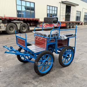 Carreta de Caballos Retro de Alta Calidad para Maratón/Carroza de Caballos de Estilo Moderno con 4 Ruedas, Mini Carreta con Frenos Hidráulicos y Capacidad para 4-6 Personas - Product Image 4