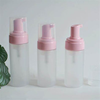 Botol Pompa Busa Plastik Kosong 150Ml Botol Pompa Busa Mousse Pembersih Wajah Hewan Peliharaan Beku Merah Muda Bayi dengan Logo