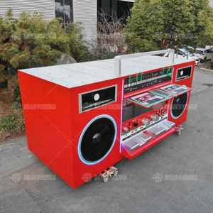 Camion de restauration mobile en fibre de verre en forme de <span class=keywords><strong>radio</strong></span>, style rétro, pour la vente de fast-food, hot-dogs, glaces, desserts, snacks légers et bonbons - Product Image 5
