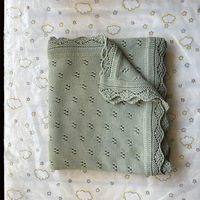 Couverture de climatisation tricotée en pur coton de Style nordique INS petite couverture de bébé de trou de cueillette de dentelle toutes les saisons literie pour enfants