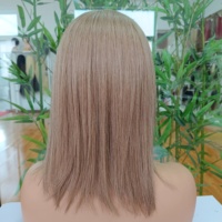 Perruques Confortables en Cheveux Humains Vierges à 100 % avec Base en Soie, Couleur Balayage, Vente Chaude en Gros d'Usine, Idéales pour Femmes Souffrant de Perte de Cheveux, Port Quotidien