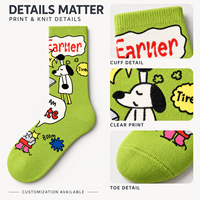 Chaussettes personnalisées OEM pour adultes, chaussettes d'automne en polyester/nylon/coton/fibre de bambou/laine, résistantes aux déchirures, impression numérique 360° sans couture