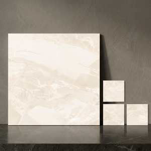 Azulejos Decorativos de Porcelana Marrón Breccia de 600x600 mm, Efecto Mármol Marrón, Brillante, Diseño para Paredes y Pisos - Product Image 1