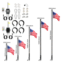 Nouvelles lumières d'ambiance spirales irisées étanches, feux d'avertissement pour poteaux de drapeau tout-terrain, pour camionnettes et autres accessoires d'éclairage automobile
