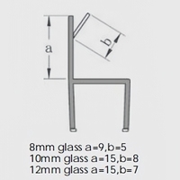Moderne H-Vorm Waterdichte Douchedeur Afdichting Strip Zijafdichtstrips Voor Badkamer Glazen Douchewand