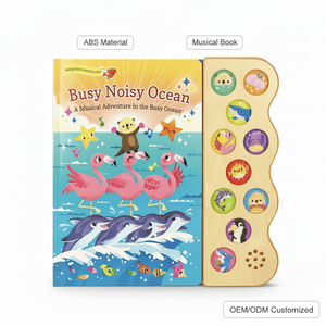Livre sonore interactif Oceankids en anglais à 10 boutons, design populaire, livre sonore pour enfants - Product Image 1