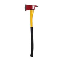 Hache de pompier de qualité industrielle avec sac, manche en plastique, construction en acier au carbone durable recouvert de plastique, taille 880-920 mm pour les situations d'urgence