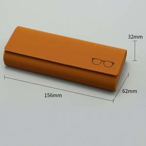 Étui à lunettes rigide en cuir PU personnalisé avec logo, vente en gros, portable, anti-pression, pour myopie, presbytie et lecture - Product Image 4