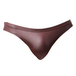 Europese Maten Sexy Heren Xl Lederen Slips Gebreid Ondergoed Met Logo Taille Performance Losse Broek Groothandel Jeugdcollectie - Product Image 6