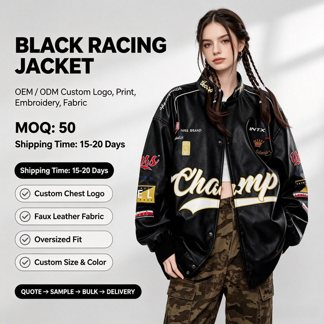 Hot Sell Spring Streetwear Style Long Sleeves Racing Motorcycle Jersey Quick Dry Casual Varsity Jacket Unisex