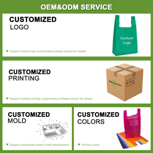 Tùy Chỉnh Kích Thước Màu Lớn Nhỏ <span class=keywords><strong>LDPE</strong></span> T-Shirt Túi Nhiệm Vụ Nặng Nề Mua Sắm Túi Nhựa Tàu Sân Bay Nhà Hàng Bán Lẻ Hàng Tạp Hóa Túi - Product Image 3