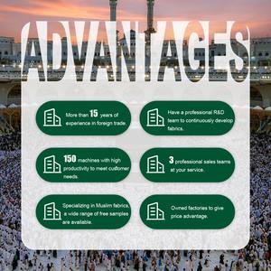 Tissu niqab en mousseline de laine populaire 100% polyester mousseline de soie indonésie tissu <span class=keywords><strong>abaya</strong></span> noir pour tissu d'été - Product Image 5