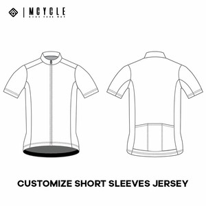 Mcycle サイクルジャージ 半袖 メンズ 大きいサイズ ロゴ入り カスタムオーダー シームレス 吸汗速乾 チームウェア - Product Image 6