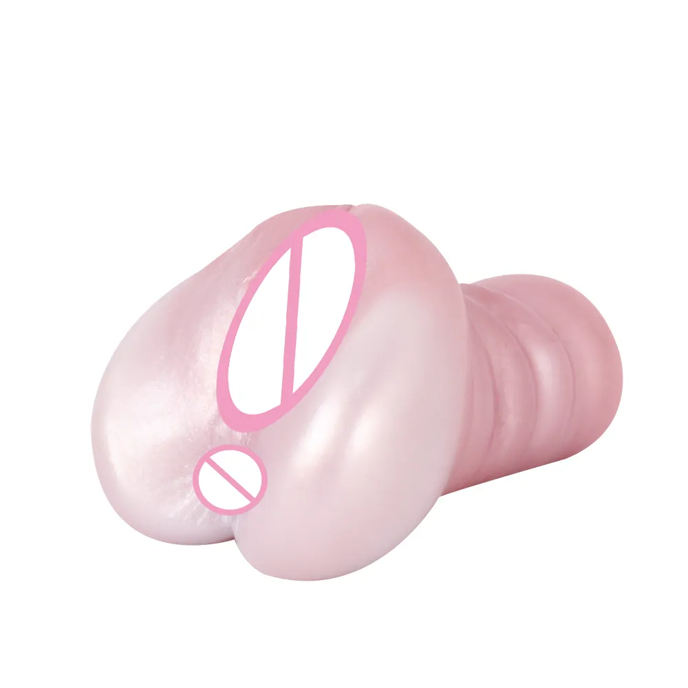 Soft Real Touch double channel Pussy Vagina Male Masturbation Toy Masturbation Cup Male Masturbator Aircraft Cup Sex Toy For Men