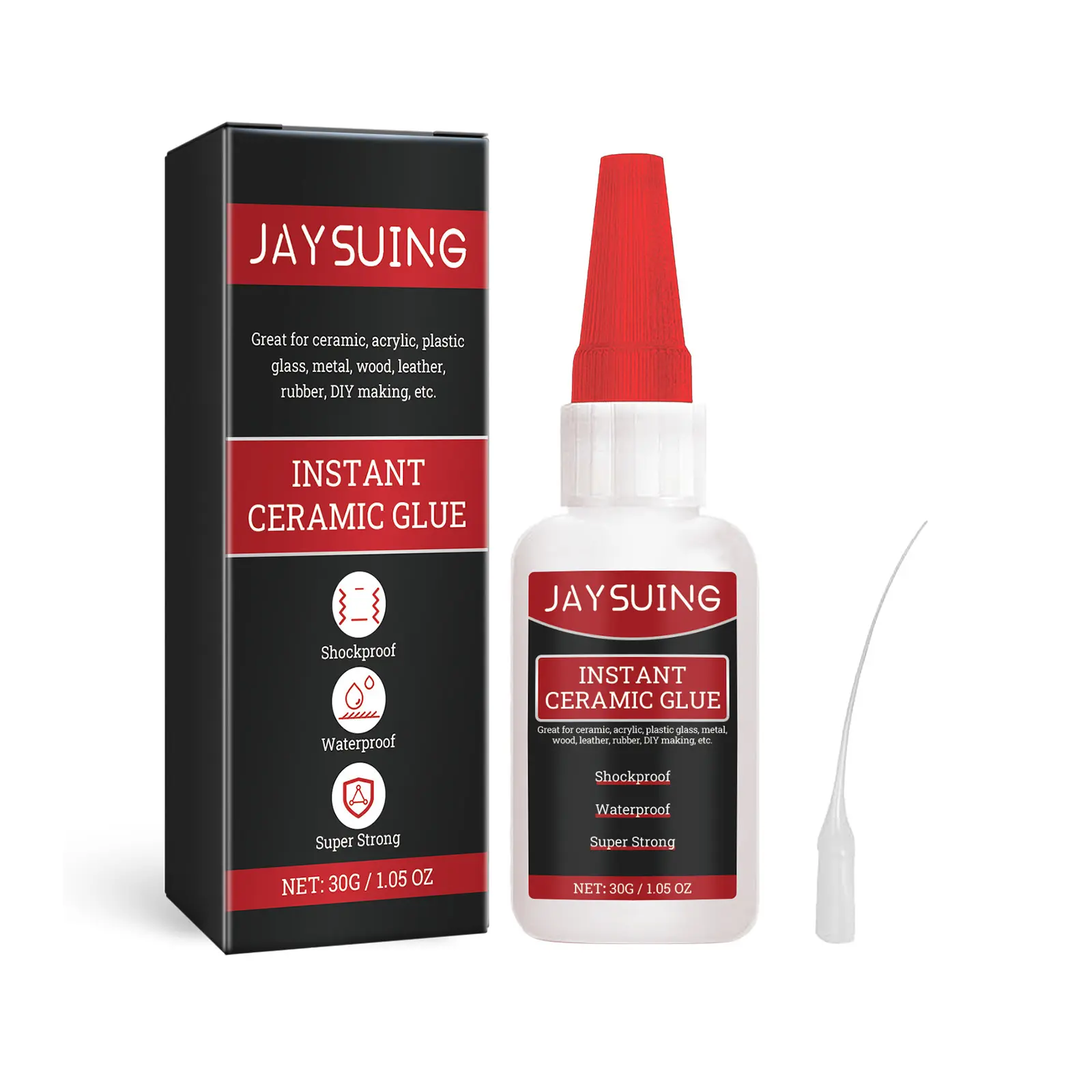 Jaysuing - Cola adesiva multifuncional para madeira, plástico e borracha, selante super cola para azulejos e azulejos, atacado