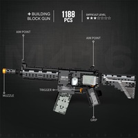 M416 pistola de juguete militar juego de bloques de construcción Nerfing Unisex juguete de construcción M416 pistola armas modelo de plástico juguete bloques de montaje
