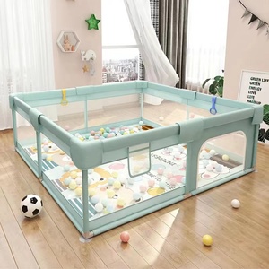 Grande forma quadrata regolabile recinzione pieghevole <span class=keywords><strong>Playpen</strong></span> rimovibile gattonare Guardrail per neonati e bambini piccoli - Product Image 4