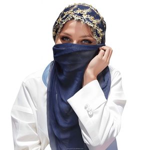 Nuevo pañuelo de encaje musulmán para la cabeza, adecuado para mujeres en Malasia e Indonesia, pañuelo interior de color liso, ecológico y transpirable. - Product Image 2
