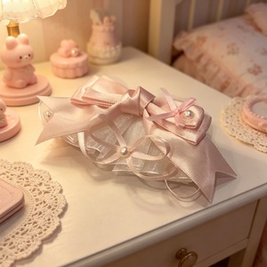 Pink <b>bow</b> pearl hair <b>clip</b> for women, summer 2025, new high-end hair accessory for the back of the head, shark <b>clip</b>. - Product Image 3