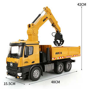 Camión Volquete Metálico RC <span class=keywords><strong>Huina</strong></span> <span class=keywords><strong>1575</strong></span> de Gran Venta, Juguete a Escala 1:14, Vehículo de Construcción RC de 9 Canales con Pinza para Madera - Product Image 3