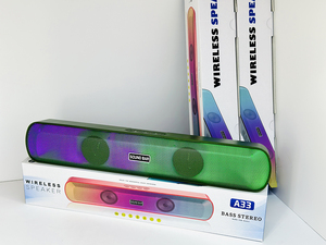 Altavoces Portátiles Inalámbricos con Subwoofer <span class=keywords><strong>A33</strong></span> de Moda, Barra de Sonido RGB, Bajos Potentes, Barra de Sonido Bluetooth - Product Image 4